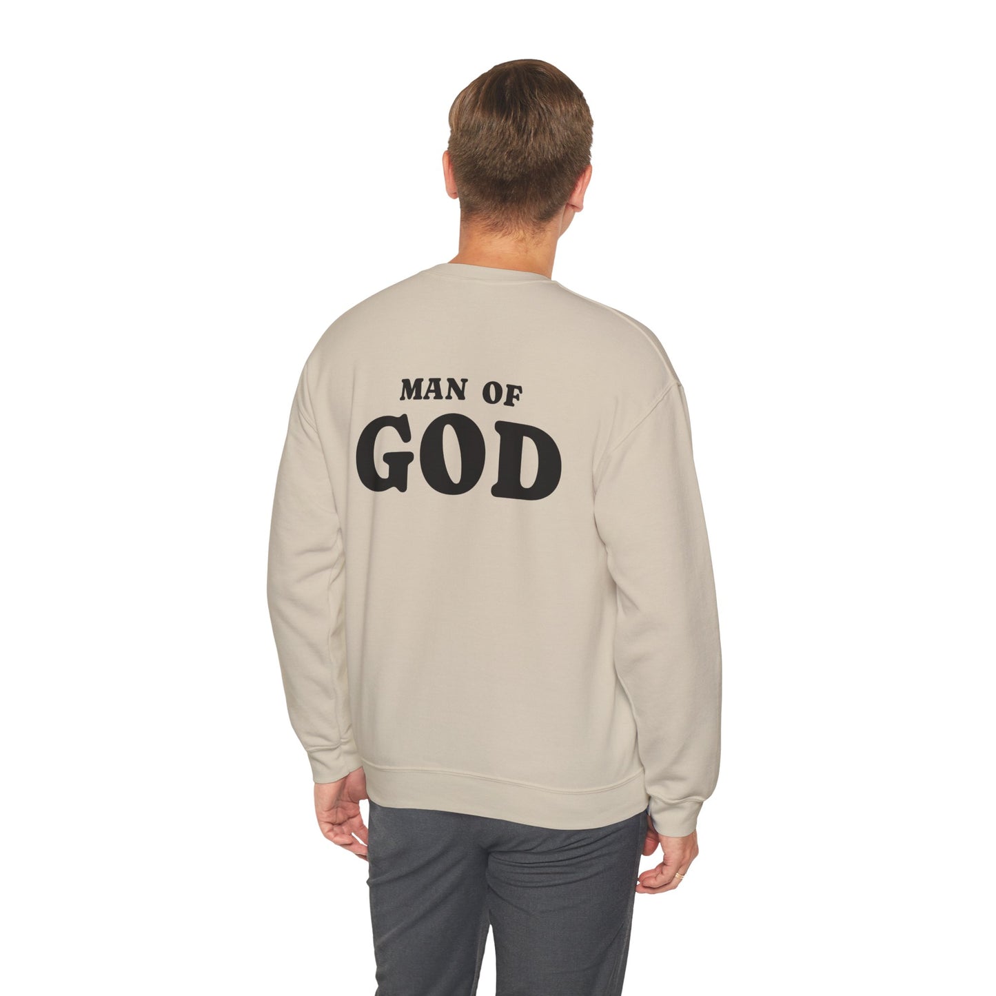 Built by Prayer Crewneck Sweatshirt — "Man of God" Christian Pullover