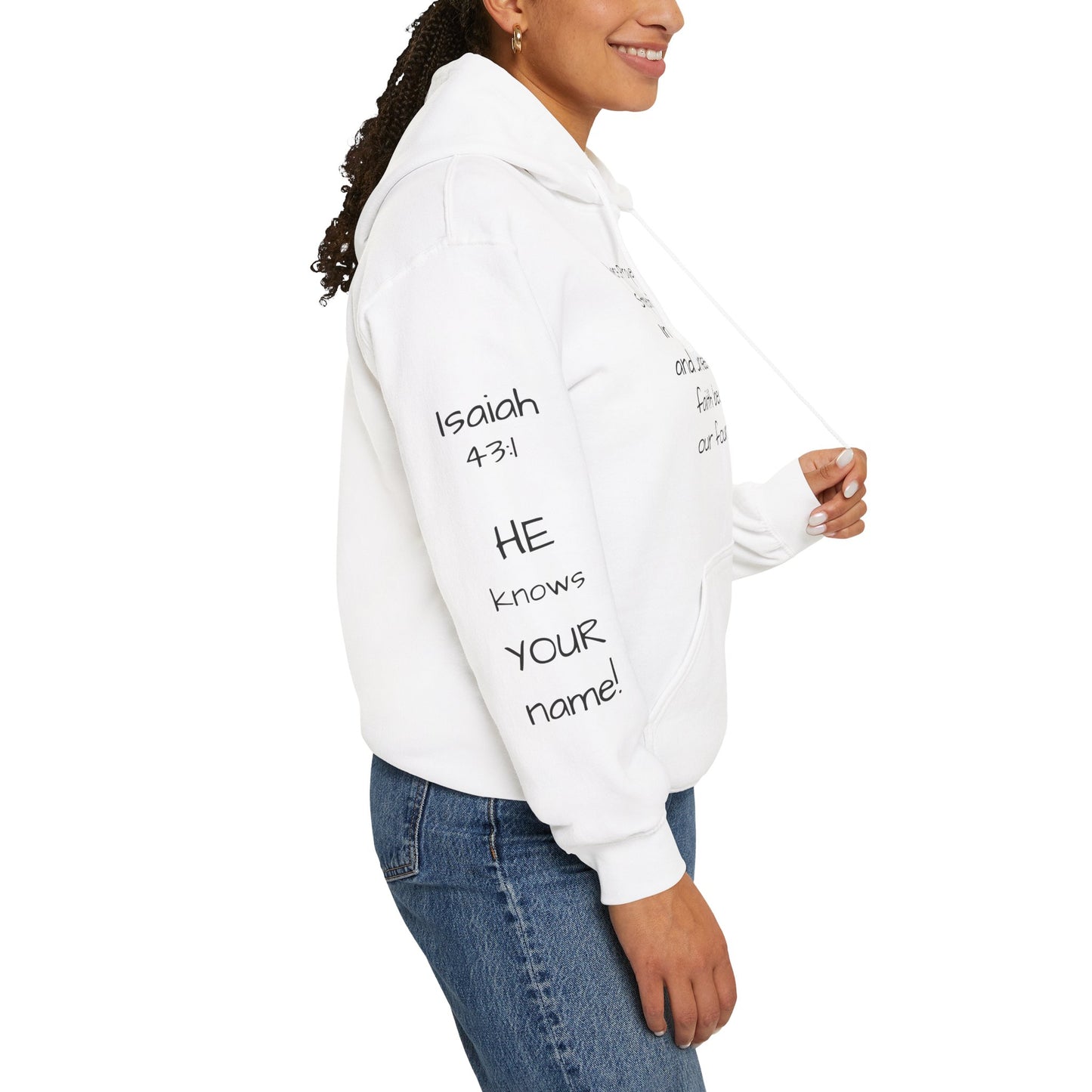 Strength Starts in Prayer Hoodie — Christian Cross Faith Sweatshirt ("Where Prayer Lives" Design)