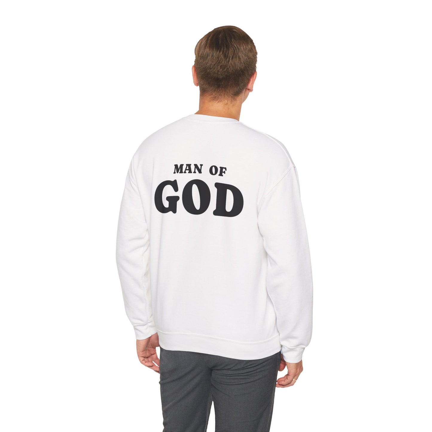 Built by Prayer Crewneck Sweatshirt — "Man of God" Christian Pullover